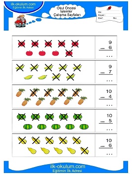 Çocuklar İçin toplam işlemi yaprak testleri 